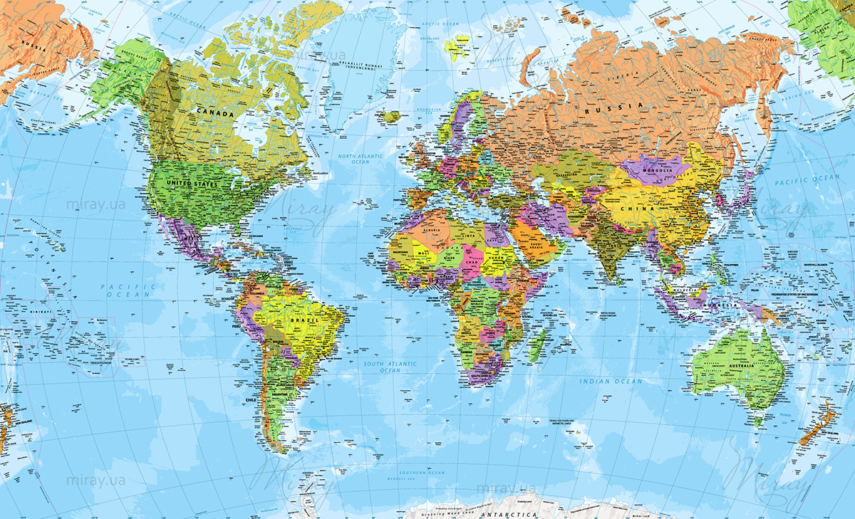 Карта світу з країнами